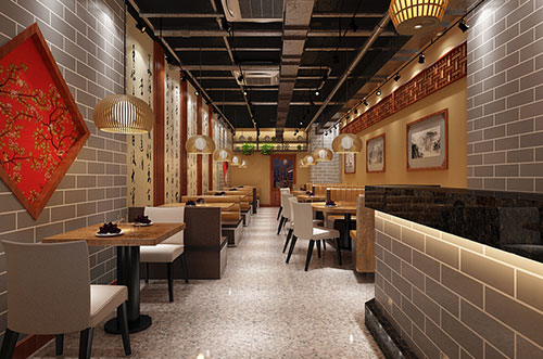 三门峡传统中式餐厅餐馆装修设计效果图