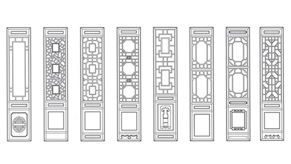 三门峡喜迎门中式花格CAD设计图样式大全